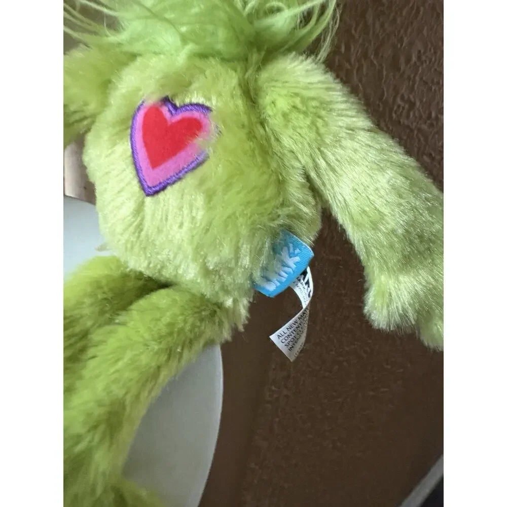 BarkBox Baby Grinch Plush Dog Toy BARK 2018 Dr Seuss Christmas Heart Rare